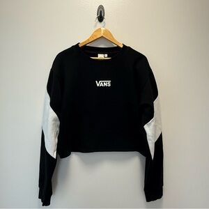 Vans Women's Black and White Logo Sweatshirt